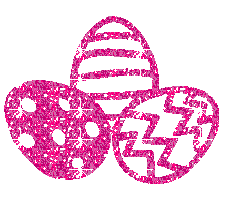 Różowe brokatowe jajka